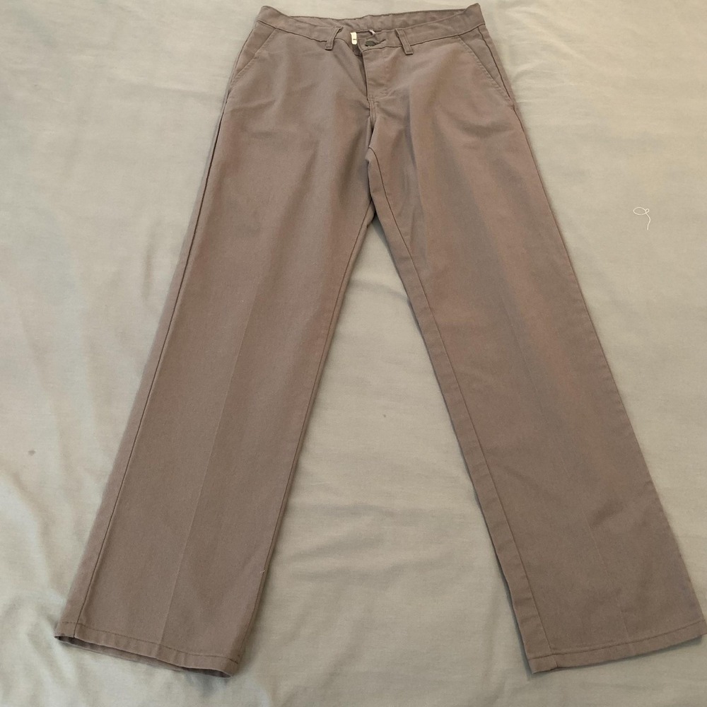 Dickies Pants Mens 30x30 Brown Chino Flat Front Straight Leg Workwear Casual